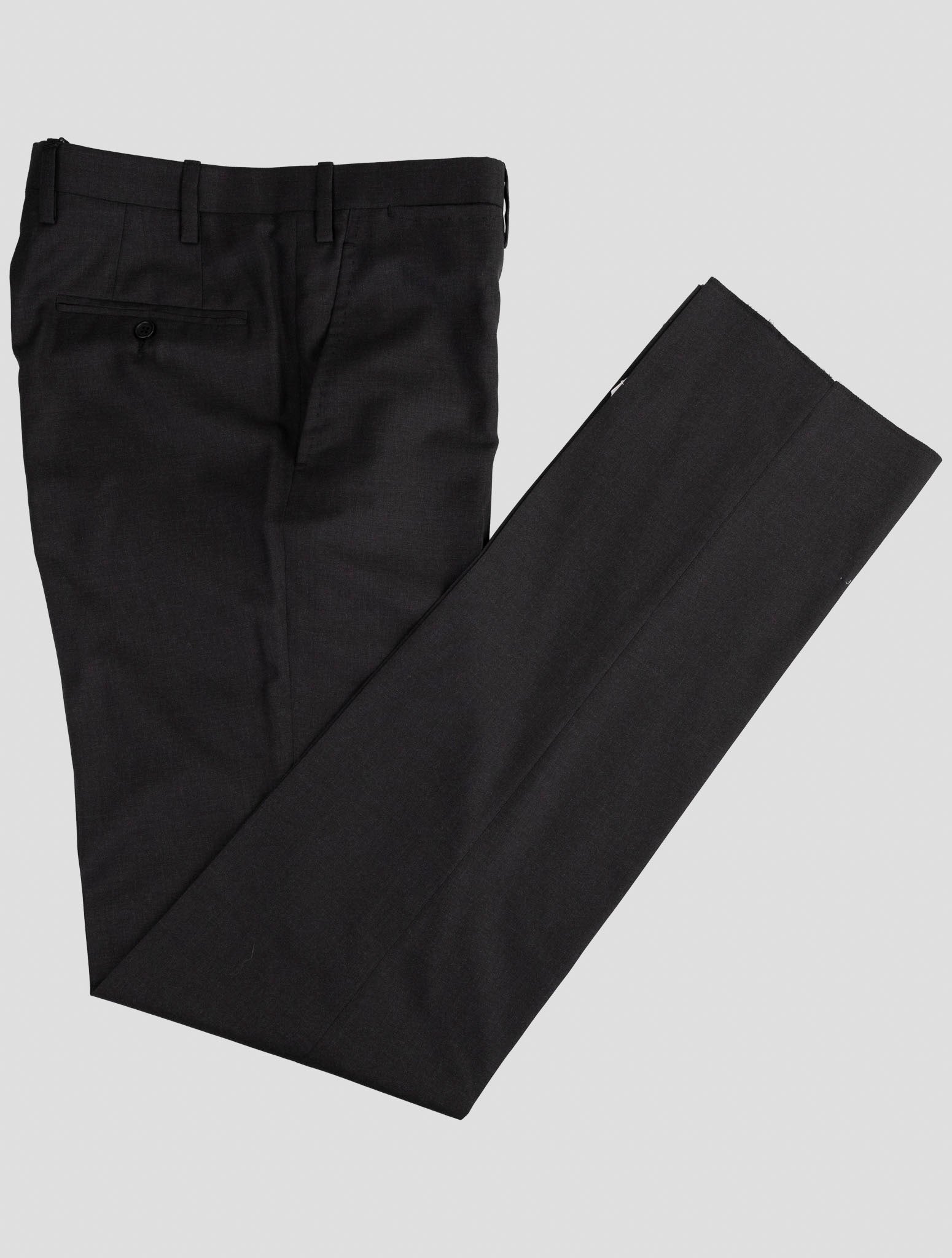 Kiton Black Wool 150's Dress Pants