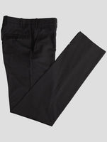 Kiton Black Wool 150's Dress Pants
