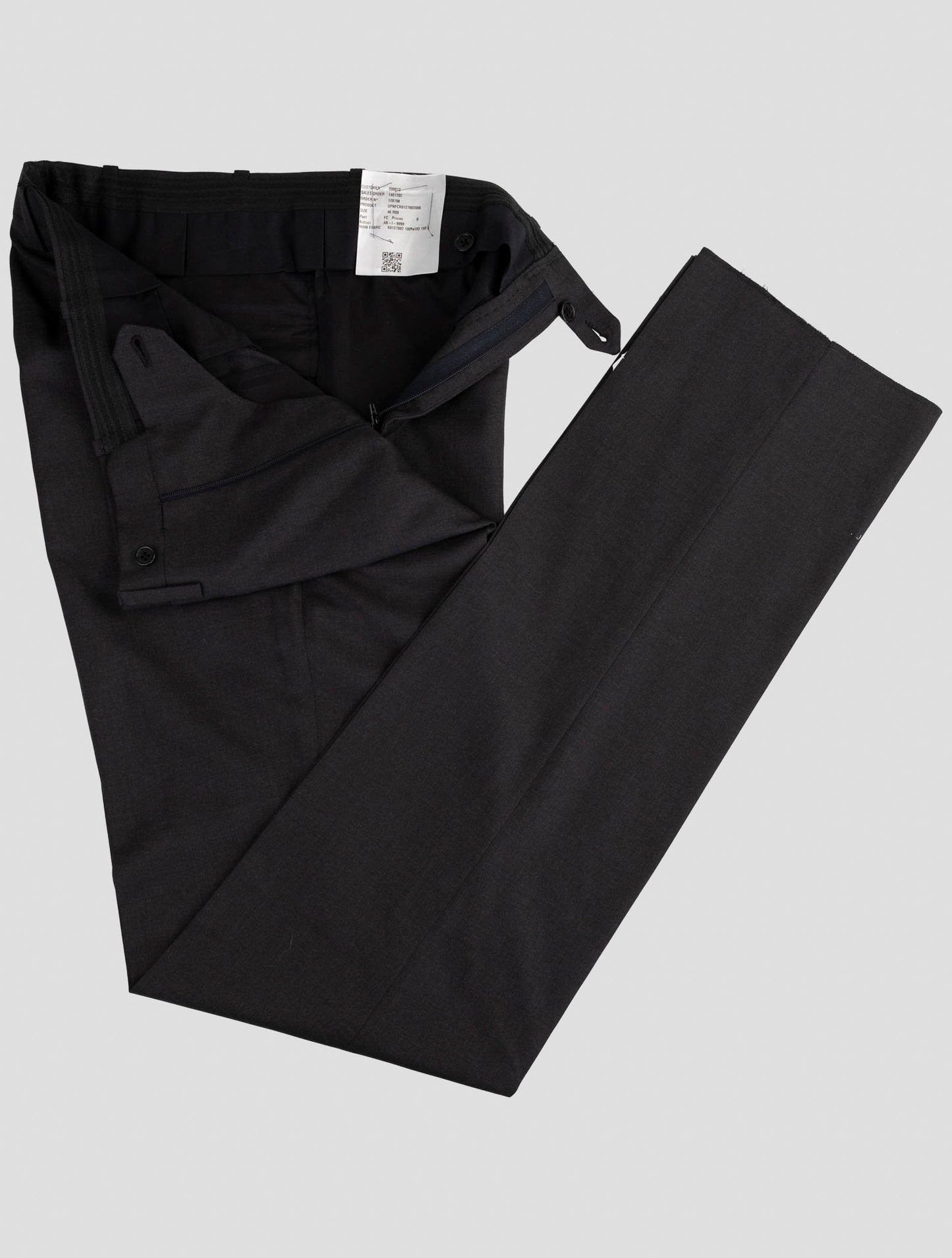 Kiton Black Wool 150's Dress Pants