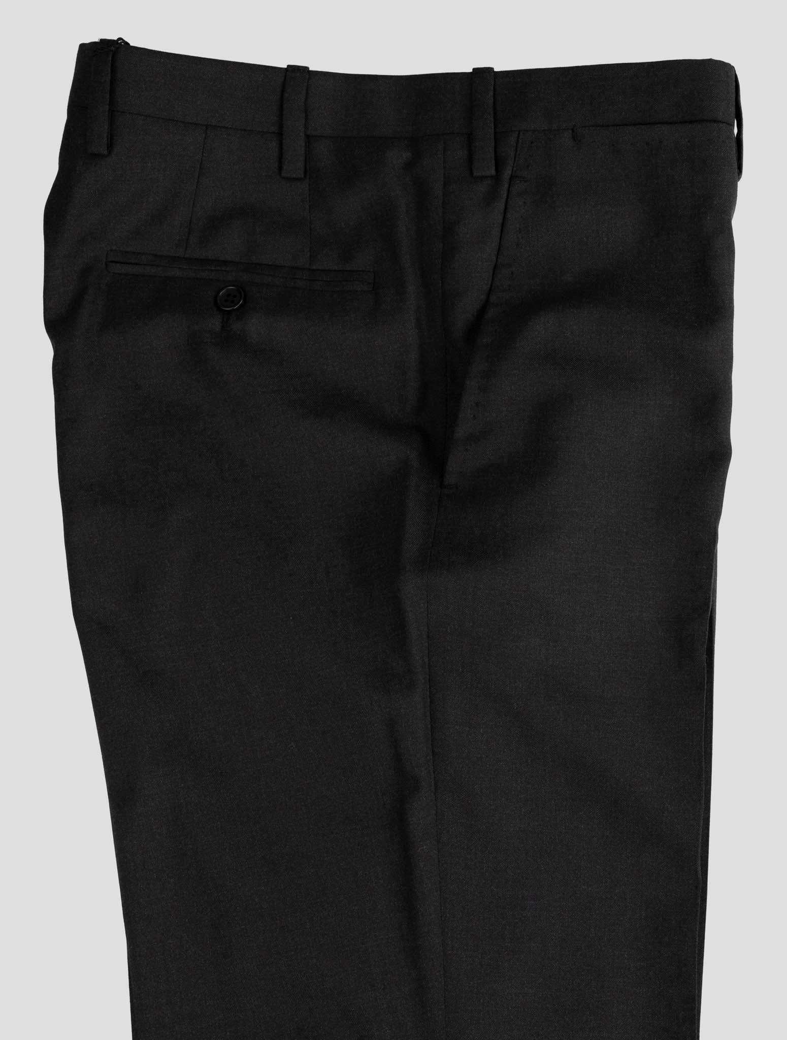 Kiton Black Wool 150's Dress Pants