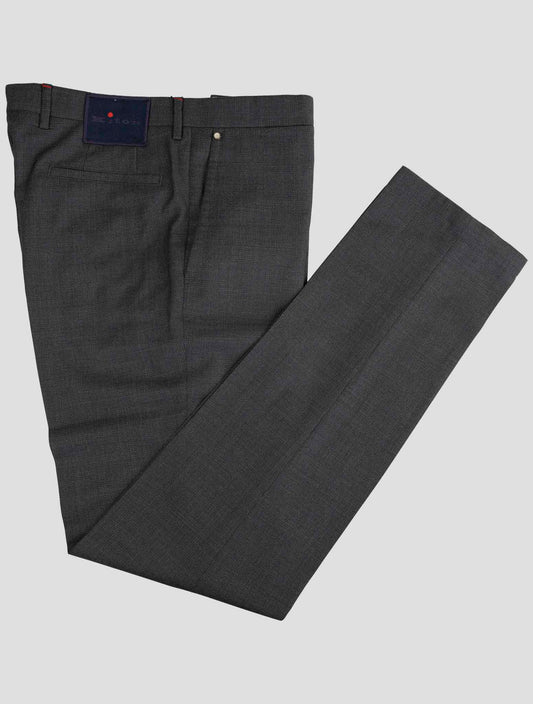 Kiton Gray Virgin Wool Super 140's Dress Pants