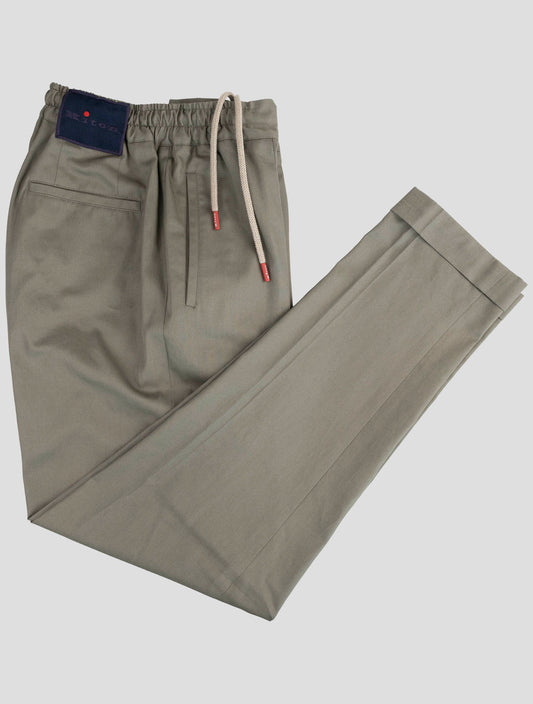 Kiton Green Cotton Pants