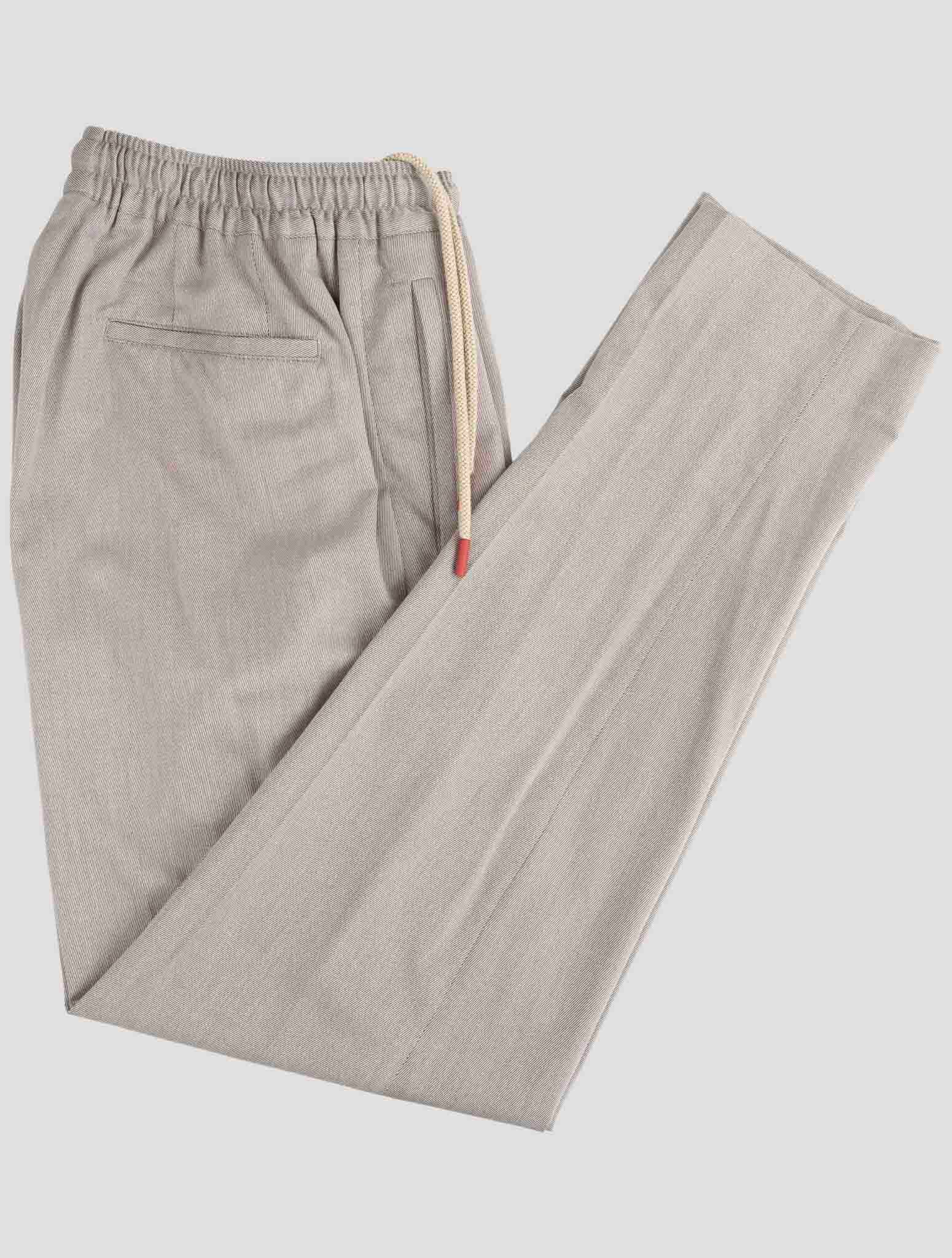 Kiton Gray Cotton Cashere Silk Pa Ea Pants