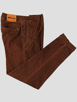 Kiton Orange Black Cotton Nylon Ea Pants