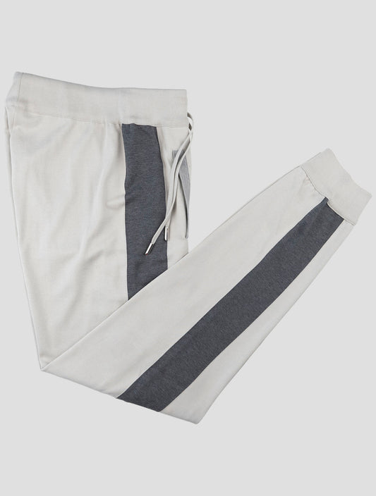 Kiton Gray Cotton Jogging Pants