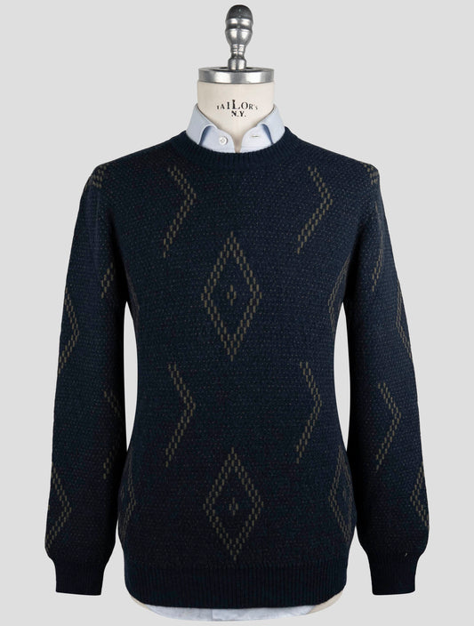 Kiton Blue Cashmere Sweater Crewneck