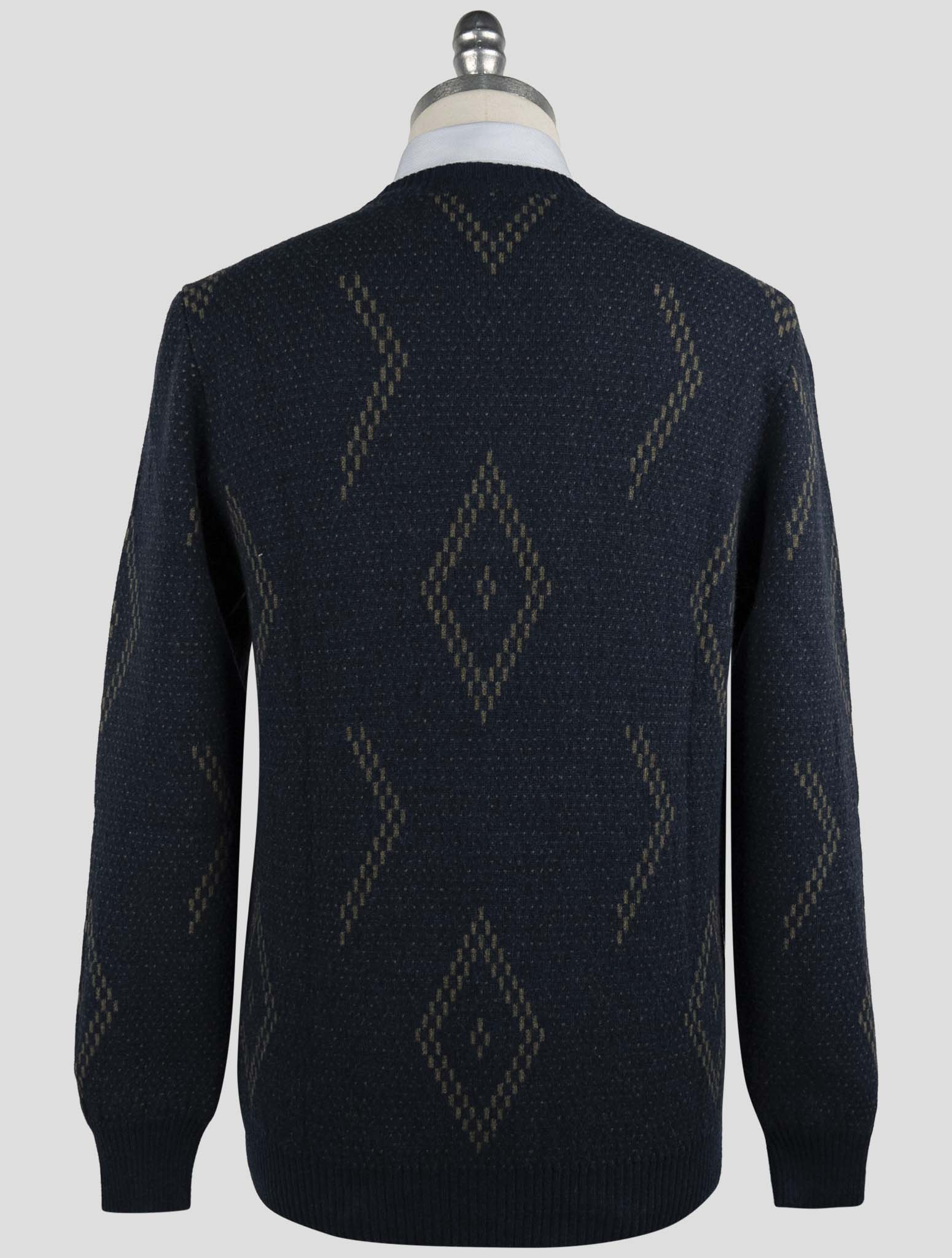 Kiton Blue Cashmere Sweater Crewneck