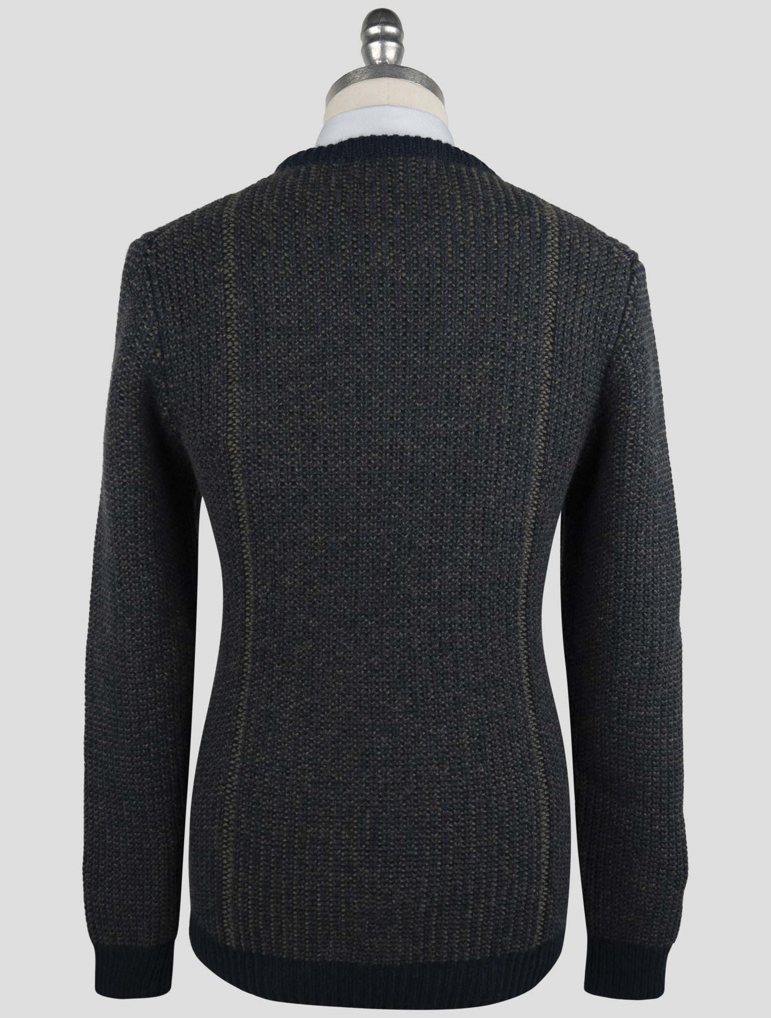 Kiton Blue Gray Cashmere Sweater Crewneck