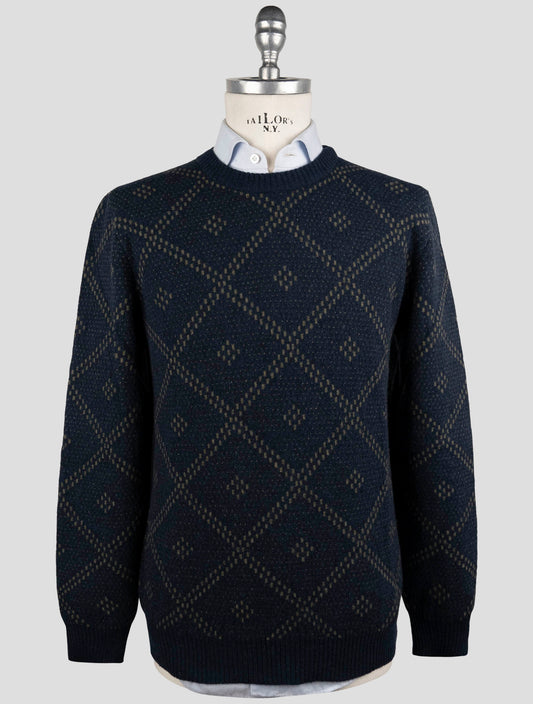 Kiton Blue Cashmere Sweater Crewneck