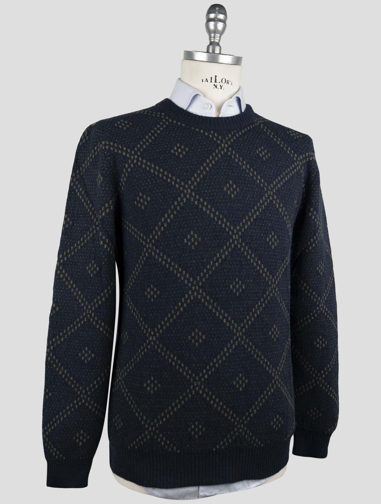 Kiton Blue Cashmere Sweater Crewneck