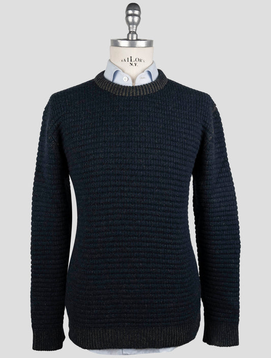 Kiton Blue Cashmere Sweater Crewneck
