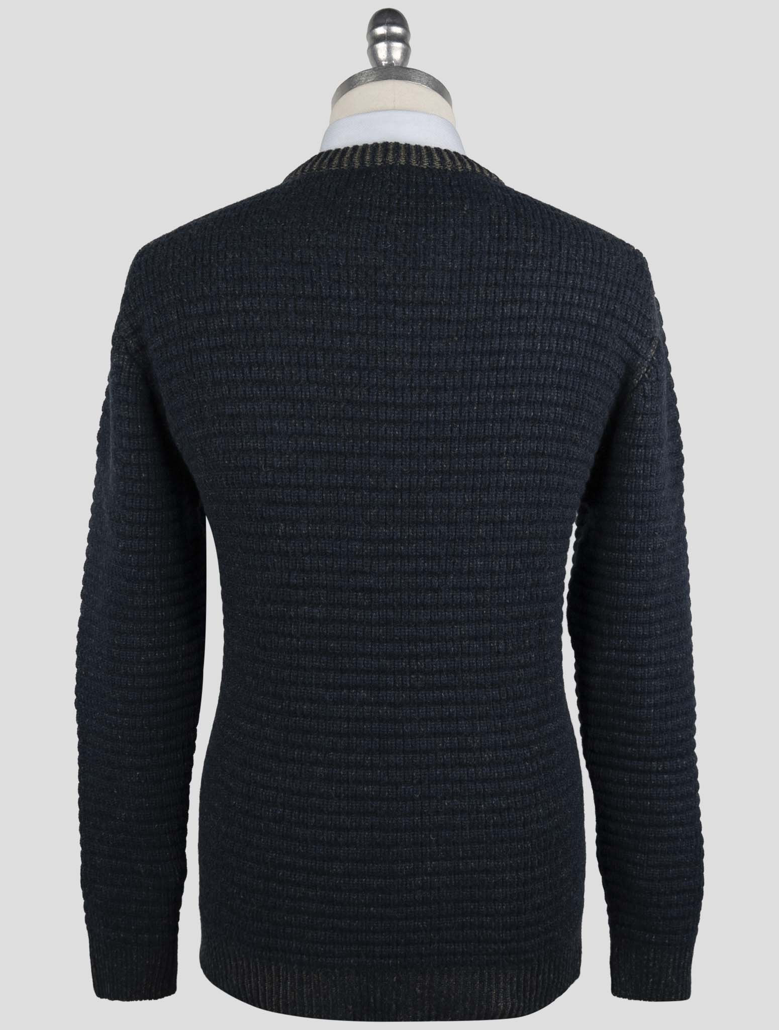 Kiton Blue Cashmere Sweater Crewneck