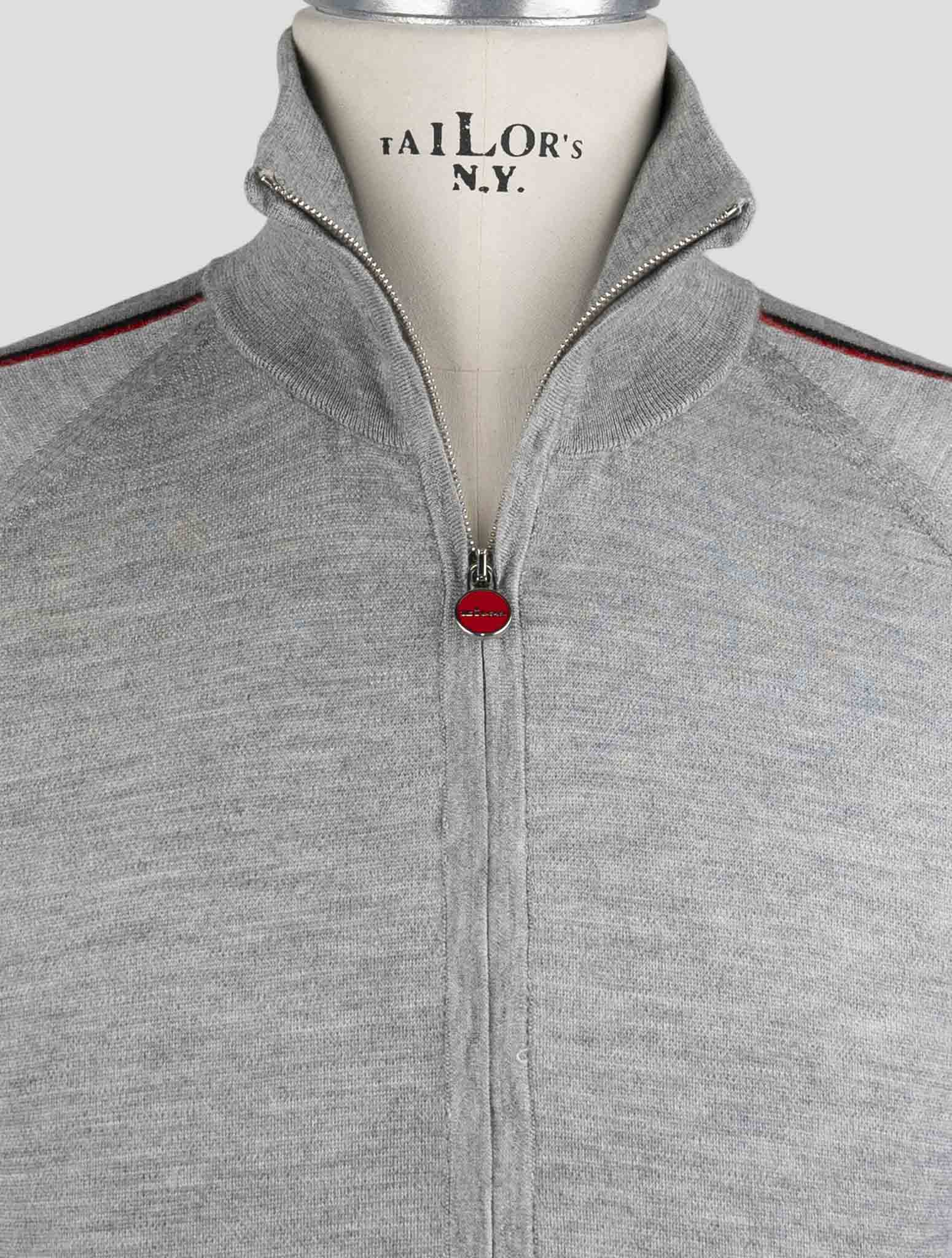 Kiton Gray Cashmere Silk Coat