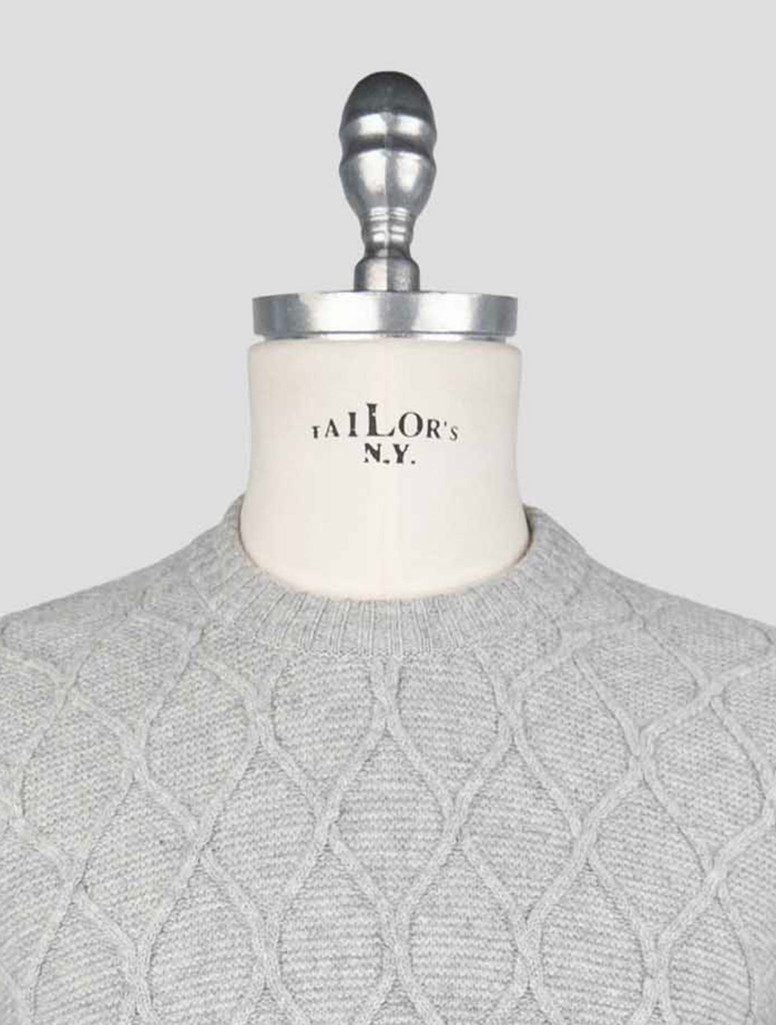 Kiton Gray Cashmere Sweater Crewneck
