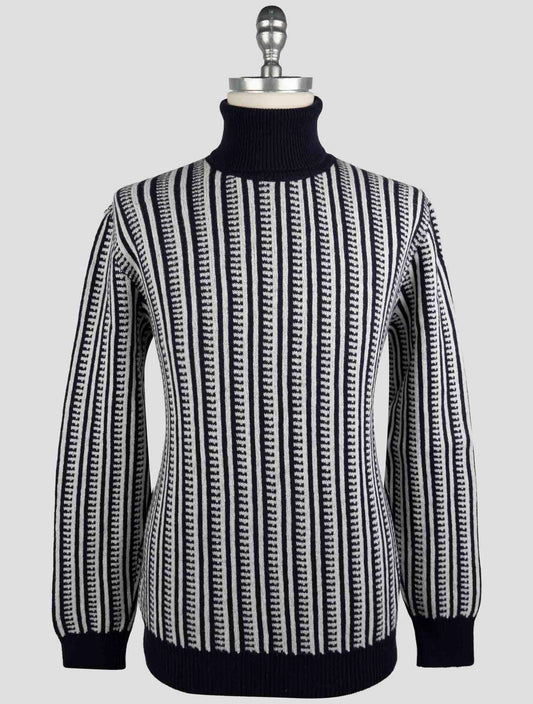 Kiton Blue Cashmere Sweater Turtleneck