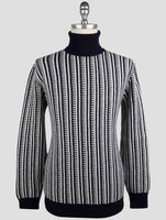 Kiton Blue Cashmere Sweater Turtleneck