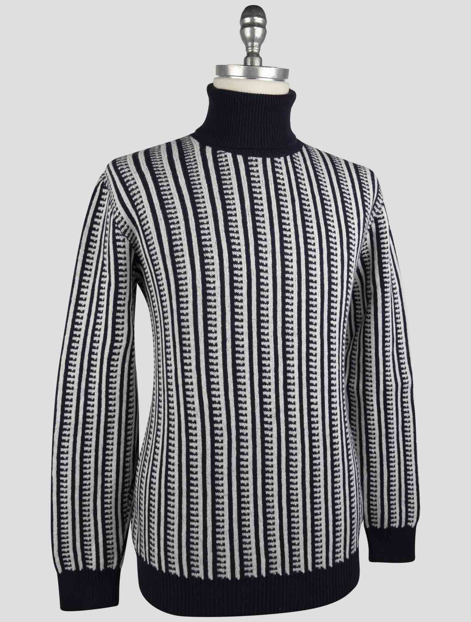 Kiton Blue Cashmere Sweater Turtleneck