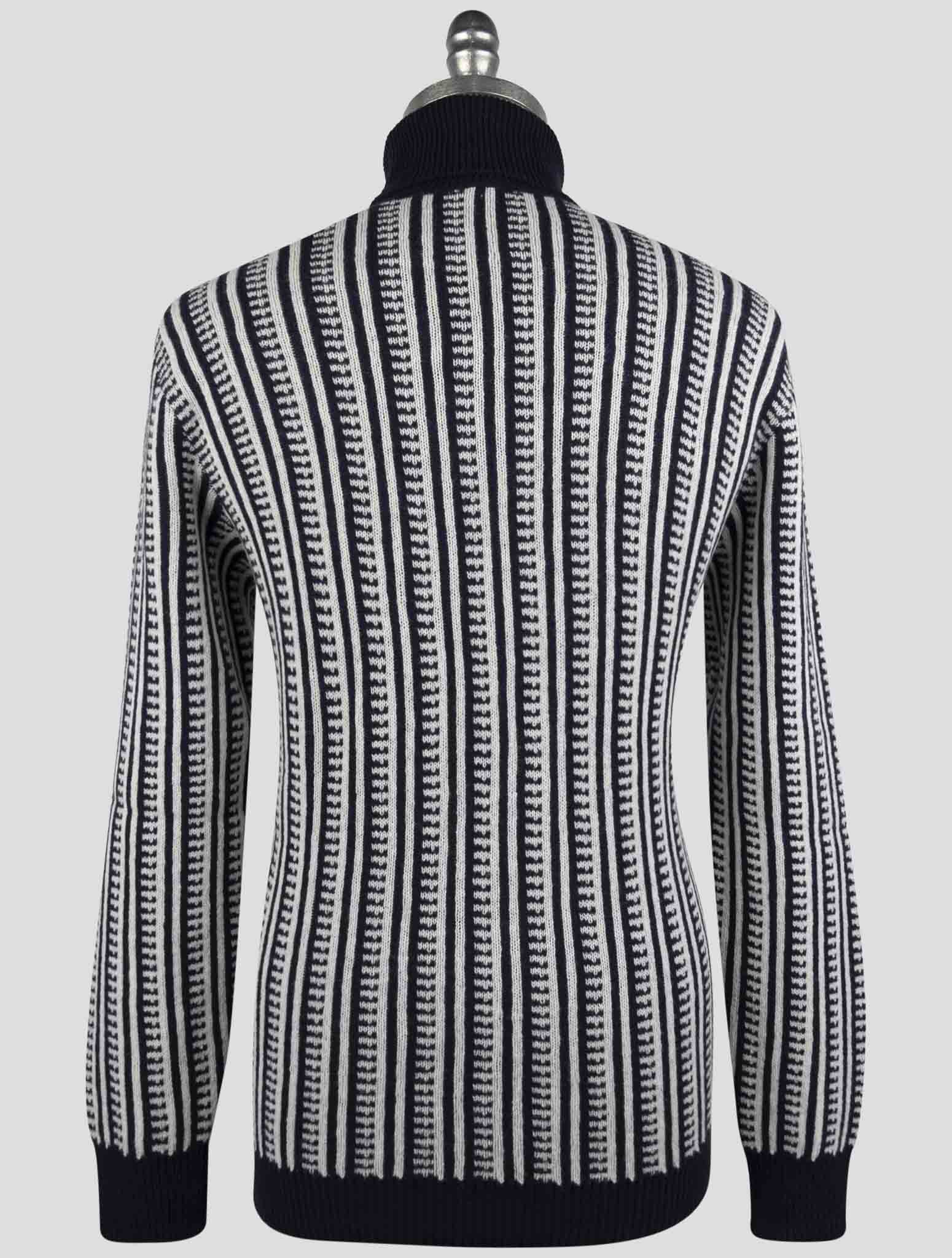 Kiton Blue Cashmere Sweater Turtleneck