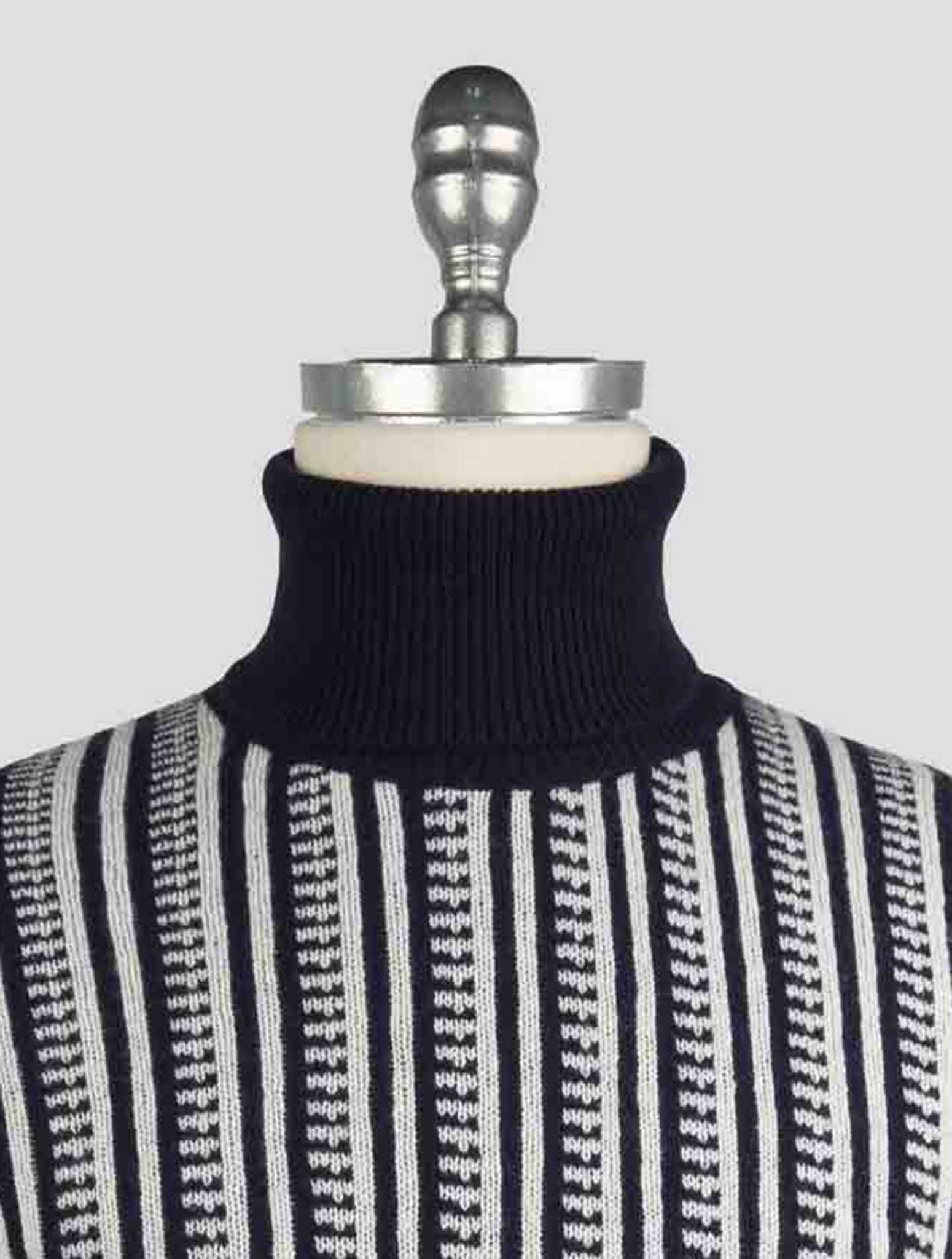 Kiton Blue Cashmere Sweater Turtleneck