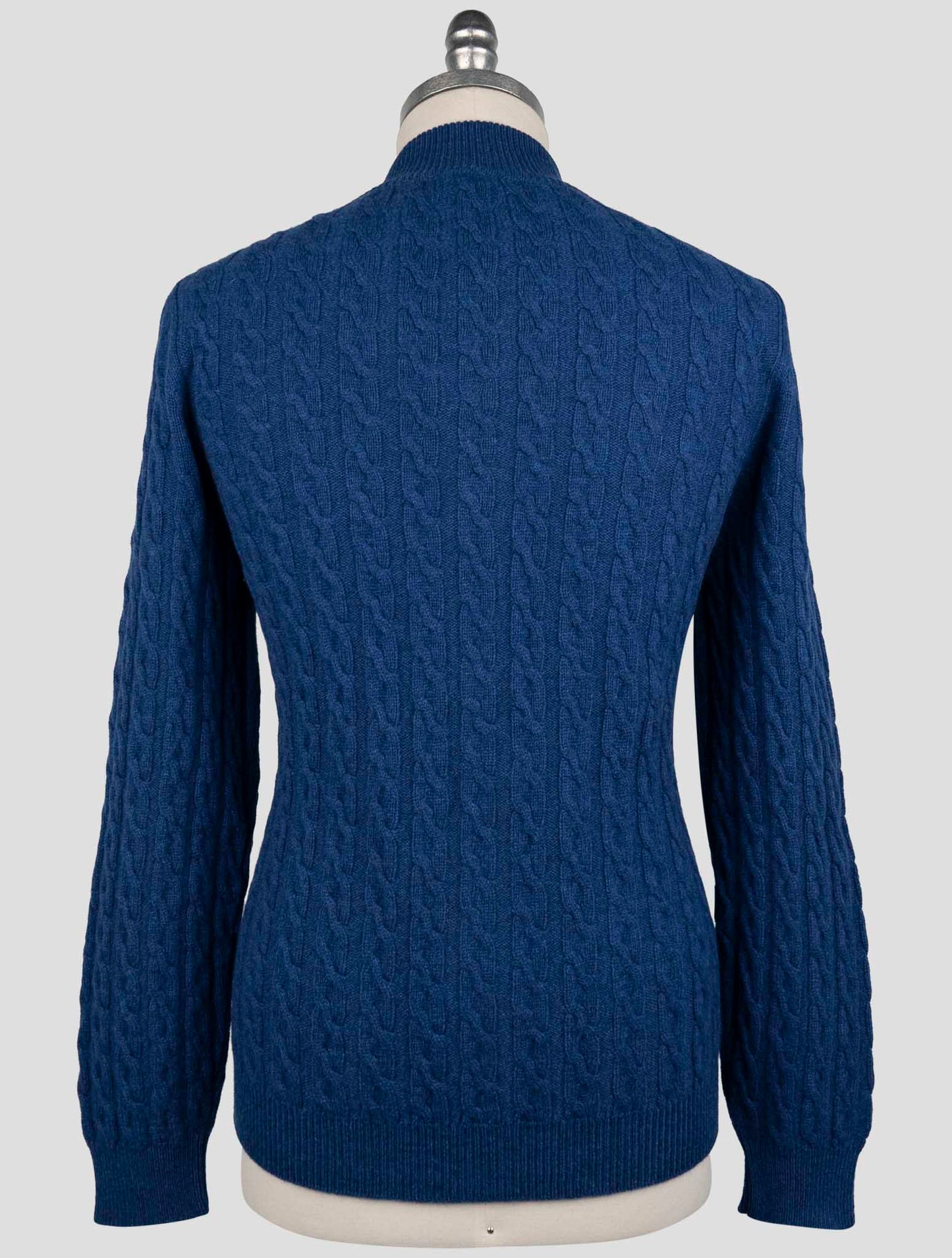 Kiton Blue Cashmere Sweater Full Zip