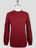 Kiton Burgundy Cashmere Sweater Crewneck