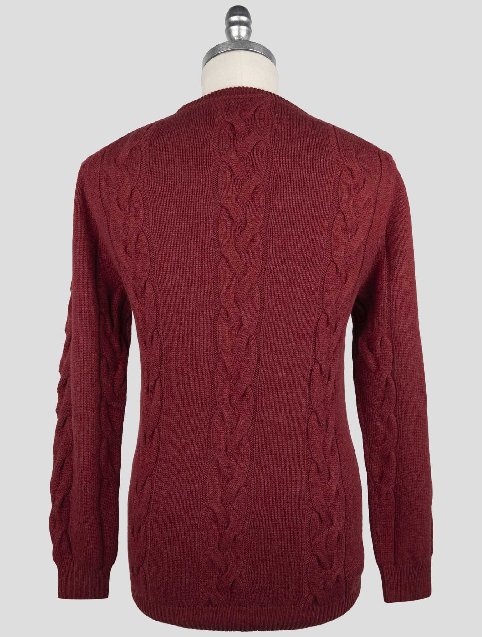 Kiton Burgundy Cashmere Sweater Crewneck