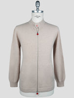 Kiton Beige Cashmere Sweater Full Zip