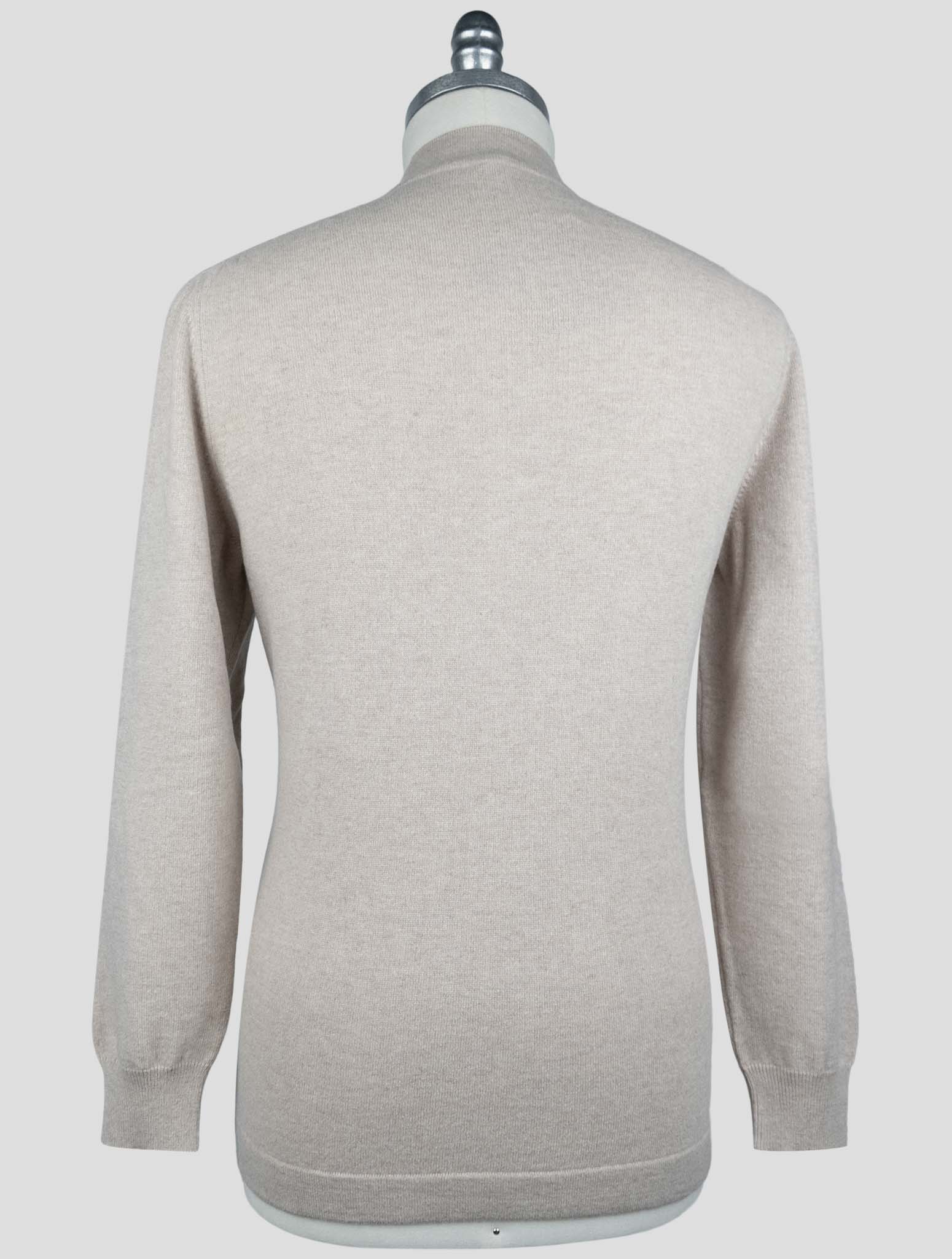 Kiton Beige Cashmere Sweater Full Zip