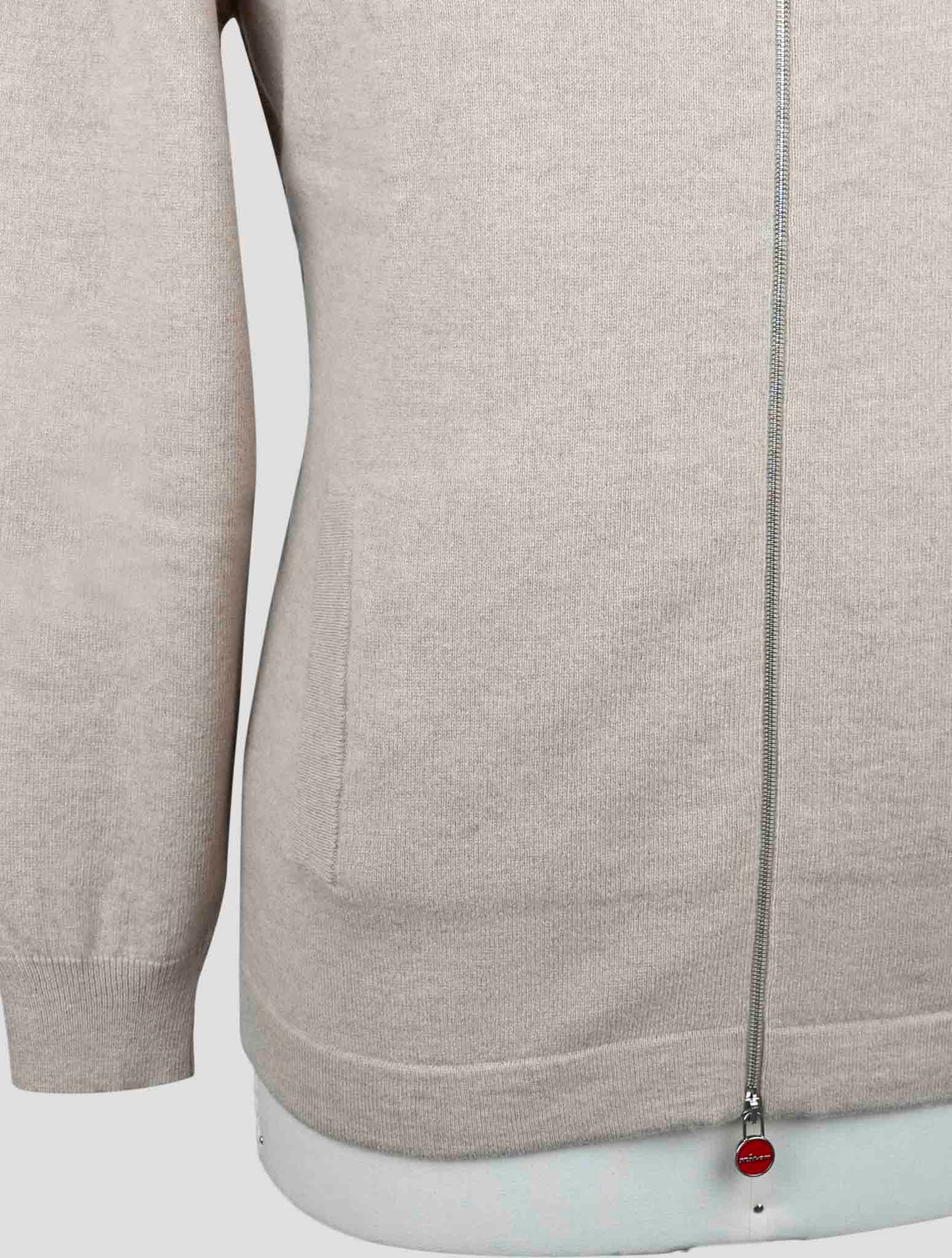 Kiton Beige Cashmere Sweater Full Zip