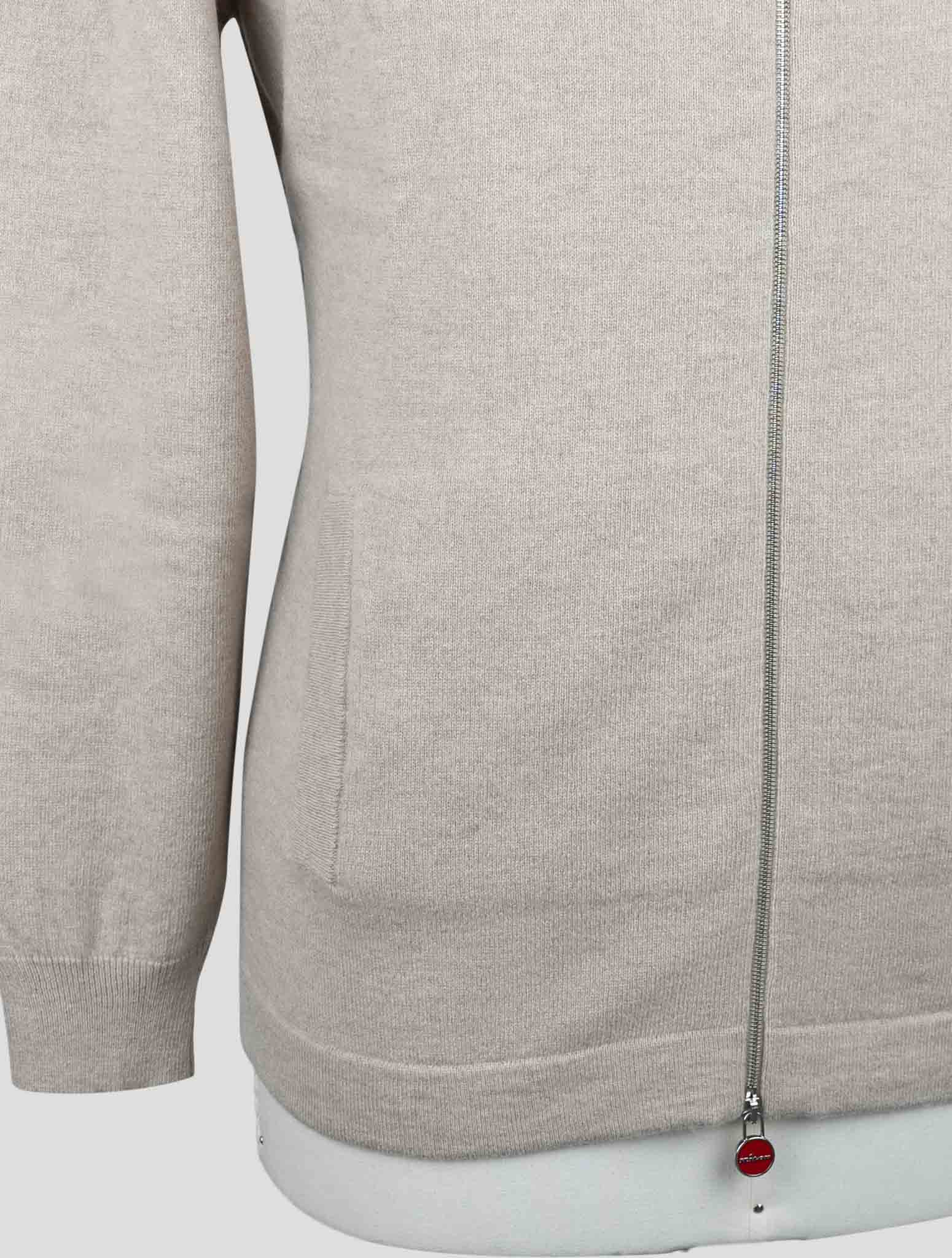 Kiton Beige Cashmere Sweater Full Zip