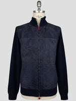 Kiton Blue Cashmere Sweater Full Zip