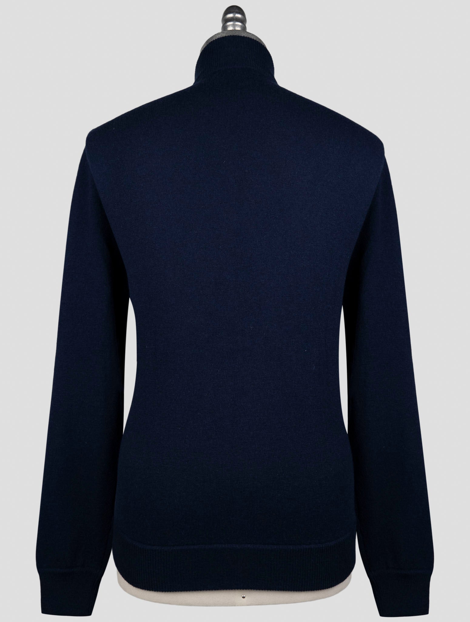 Kiton Blue Cashmere Sweater Full Zip
