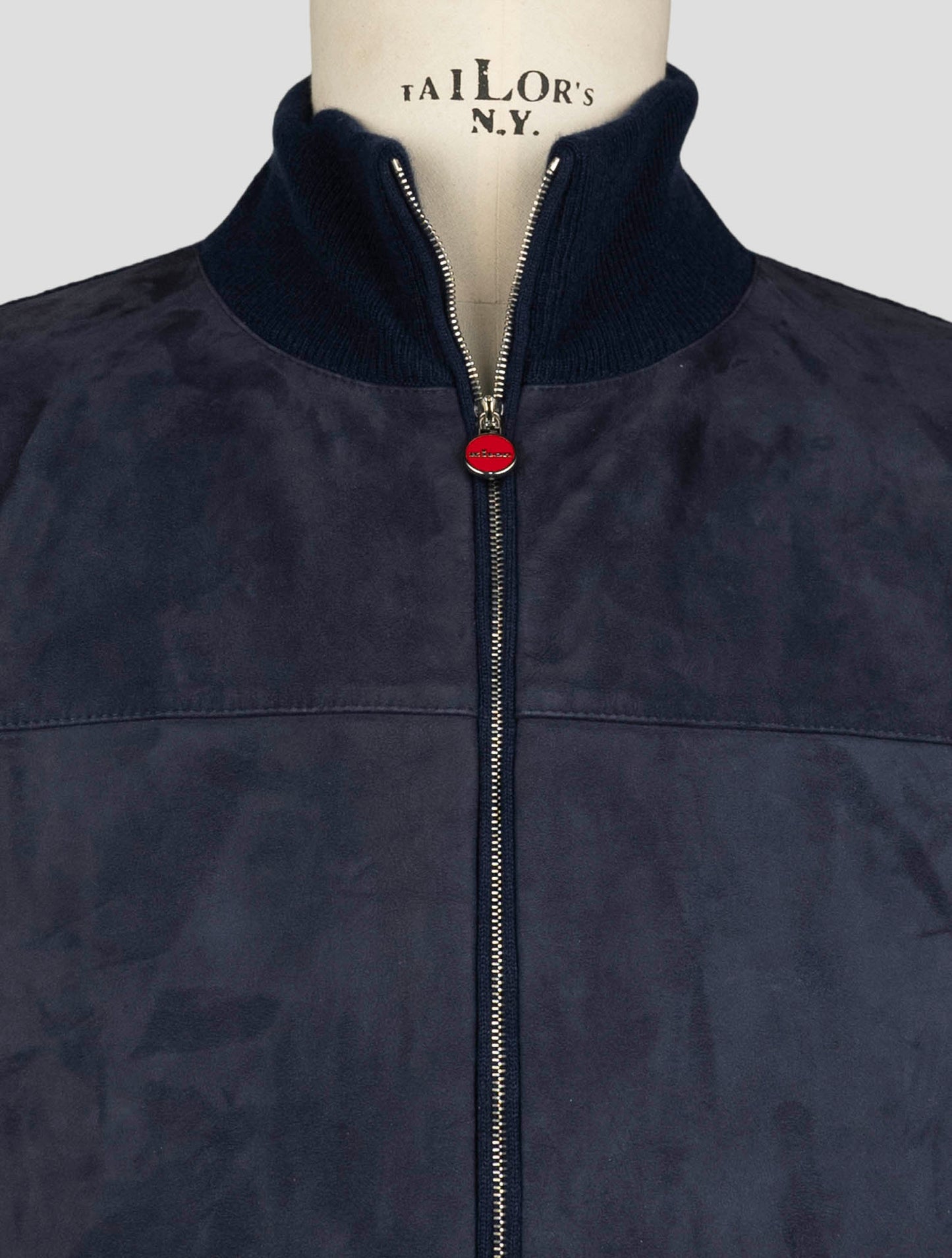 Kiton Blue Cashmere Sweater Full Zip
