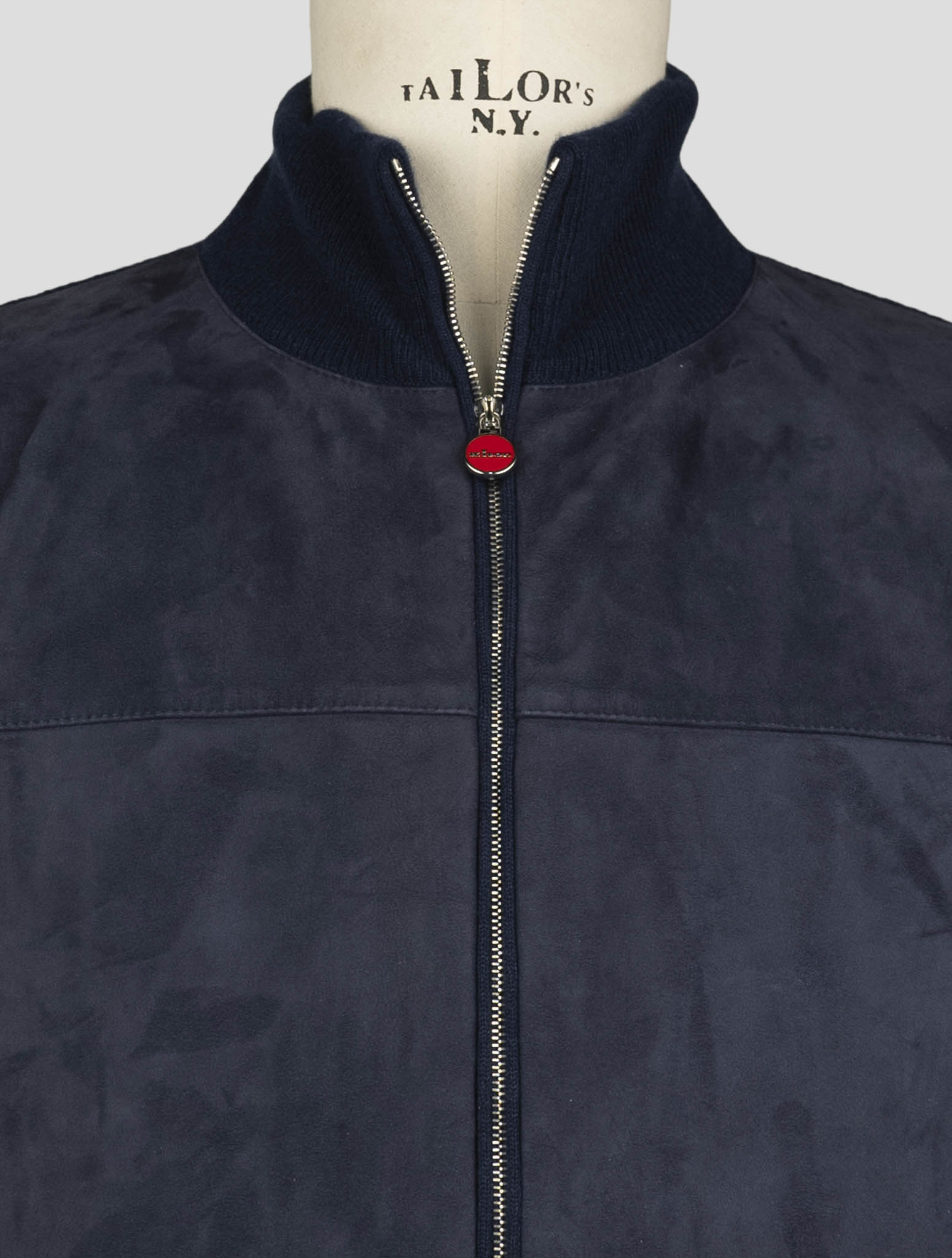 Kiton Blue Cashmere Sweater Full Zip
