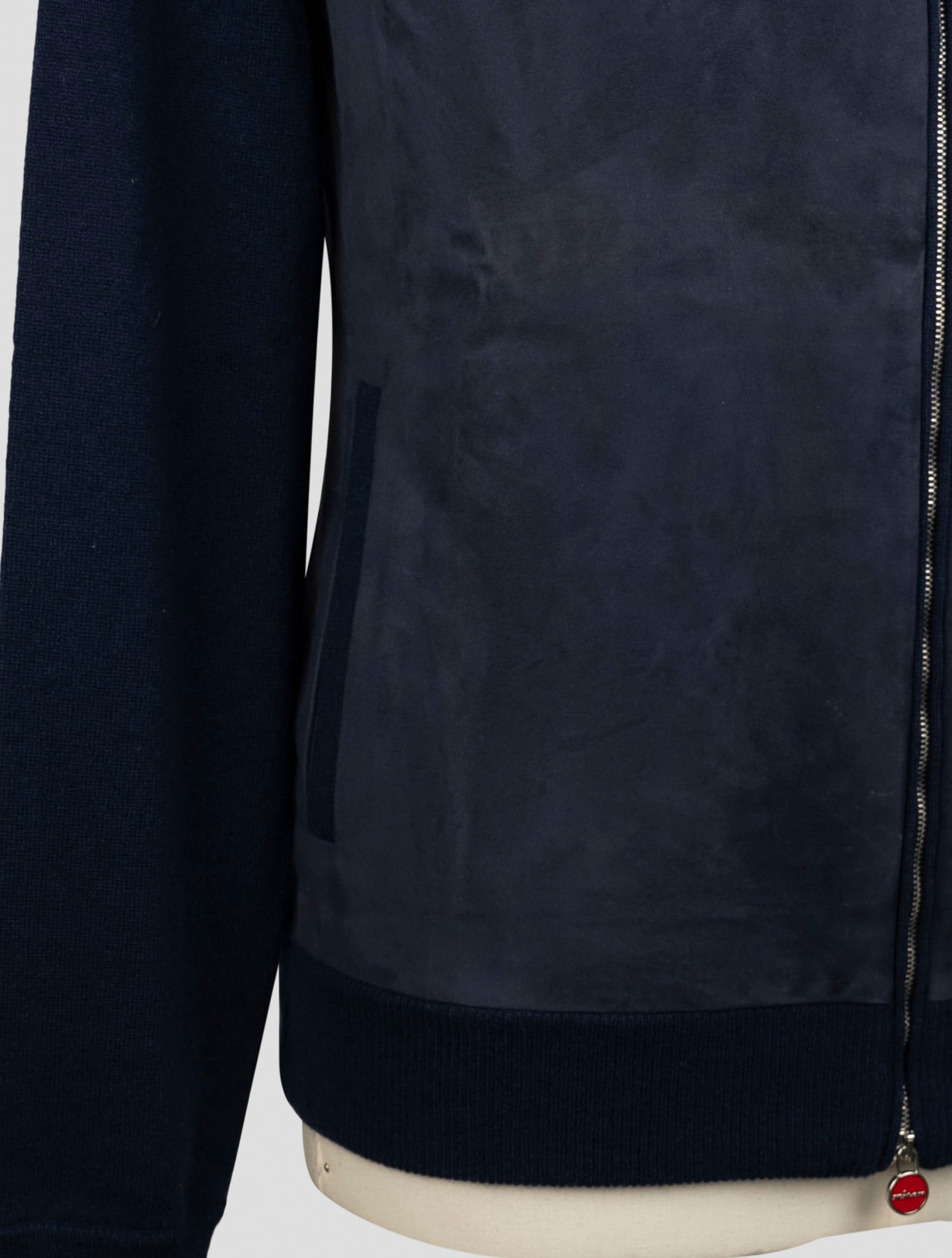 Kiton Blue Cashmere Sweater Full Zip