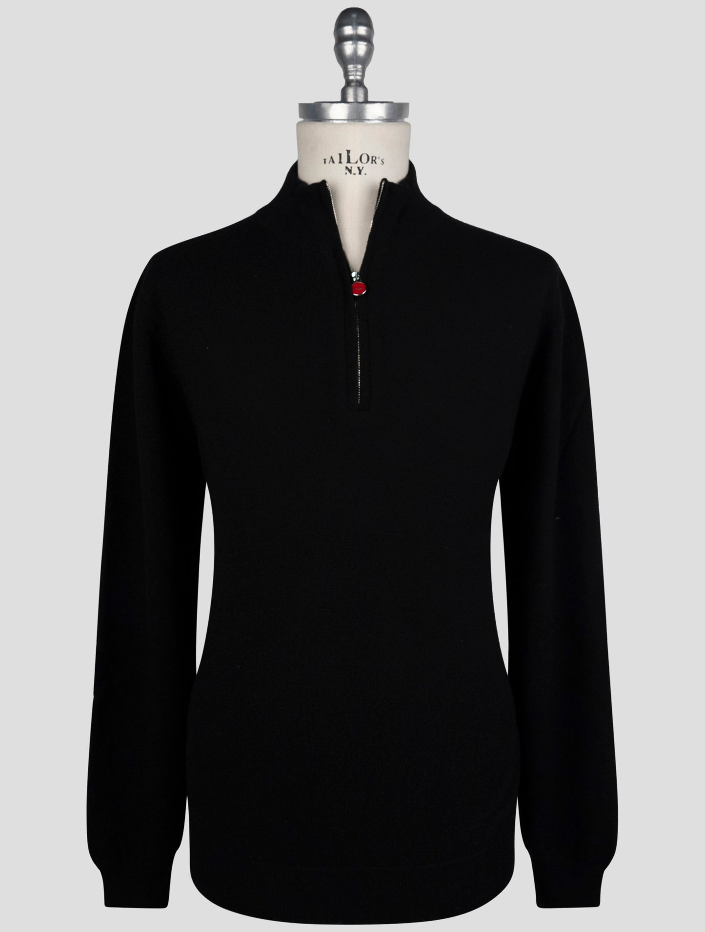 Kiton Dark Blue Cashmere Sweater Half Zip
