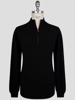 Kiton Dark Blue Cashmere Sweater Half Zip