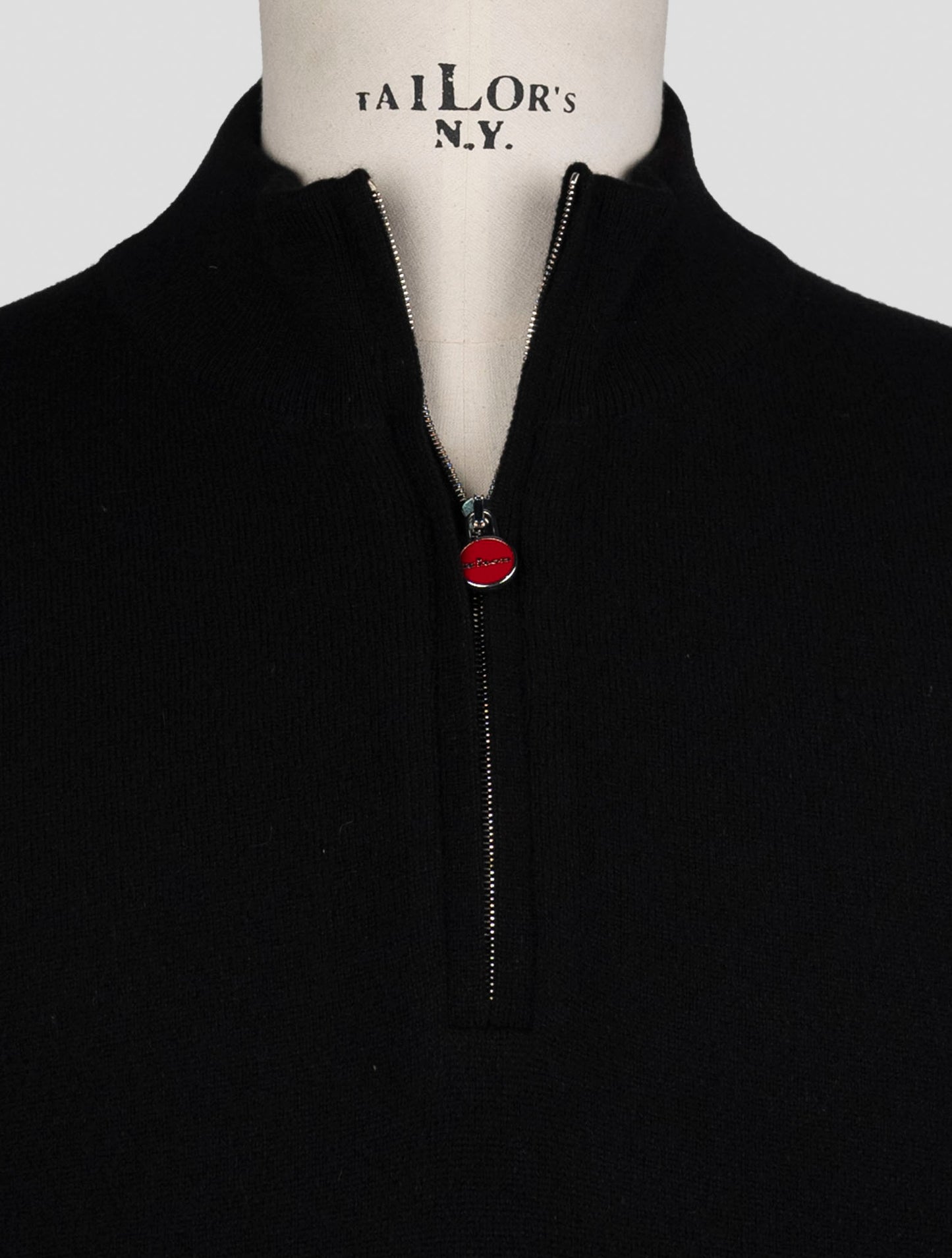 Kiton Dark Blue Cashmere Sweater Half Zip