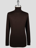 Kiton Brown Wool Sweater Turtleneck