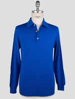 Kiton Blue Wool Sweater Polo