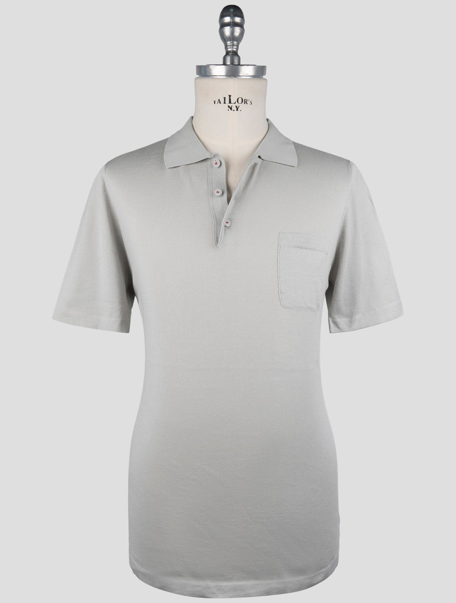 Kiton Gray Cotton Polo