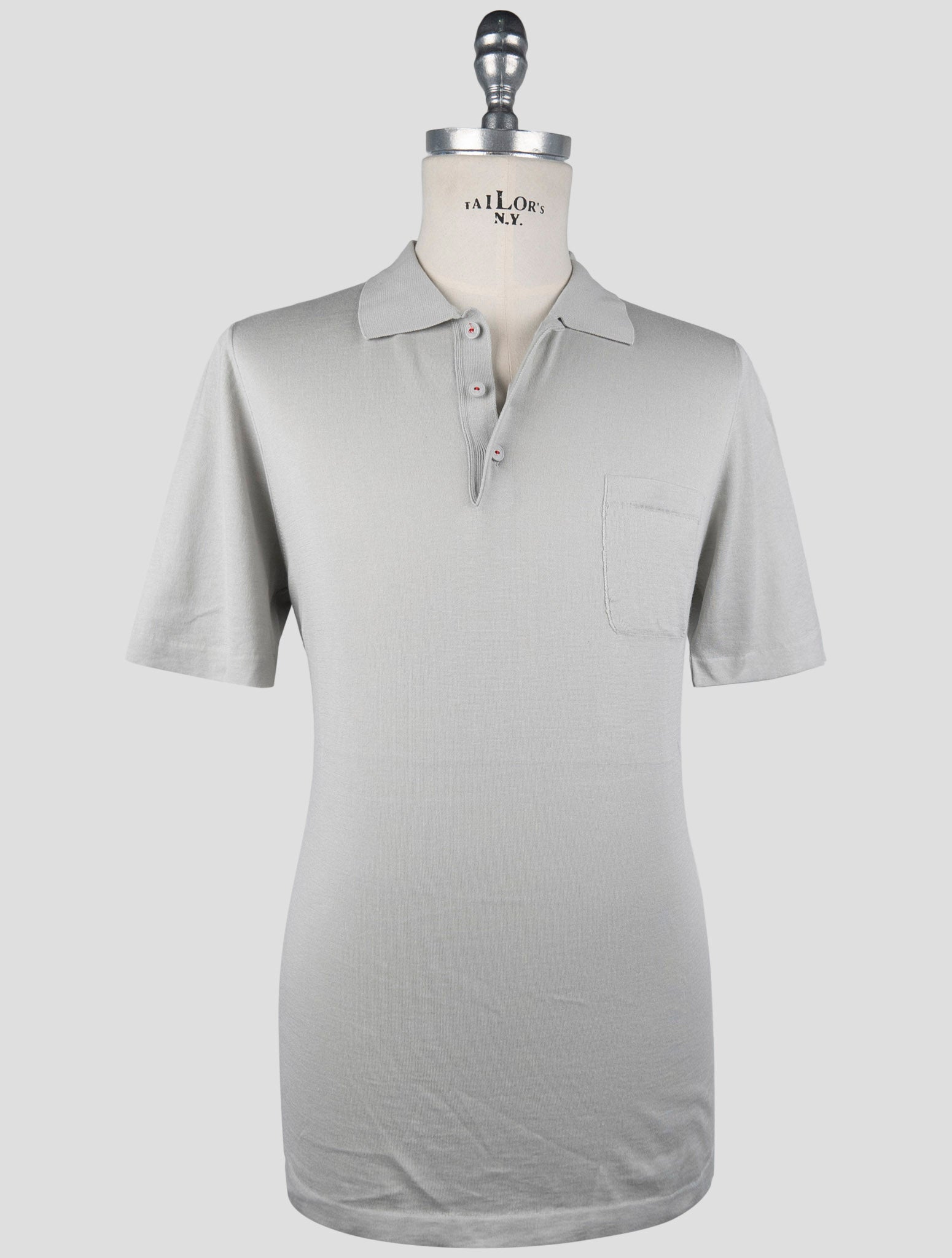 Kiton Gray Cotton Polo
