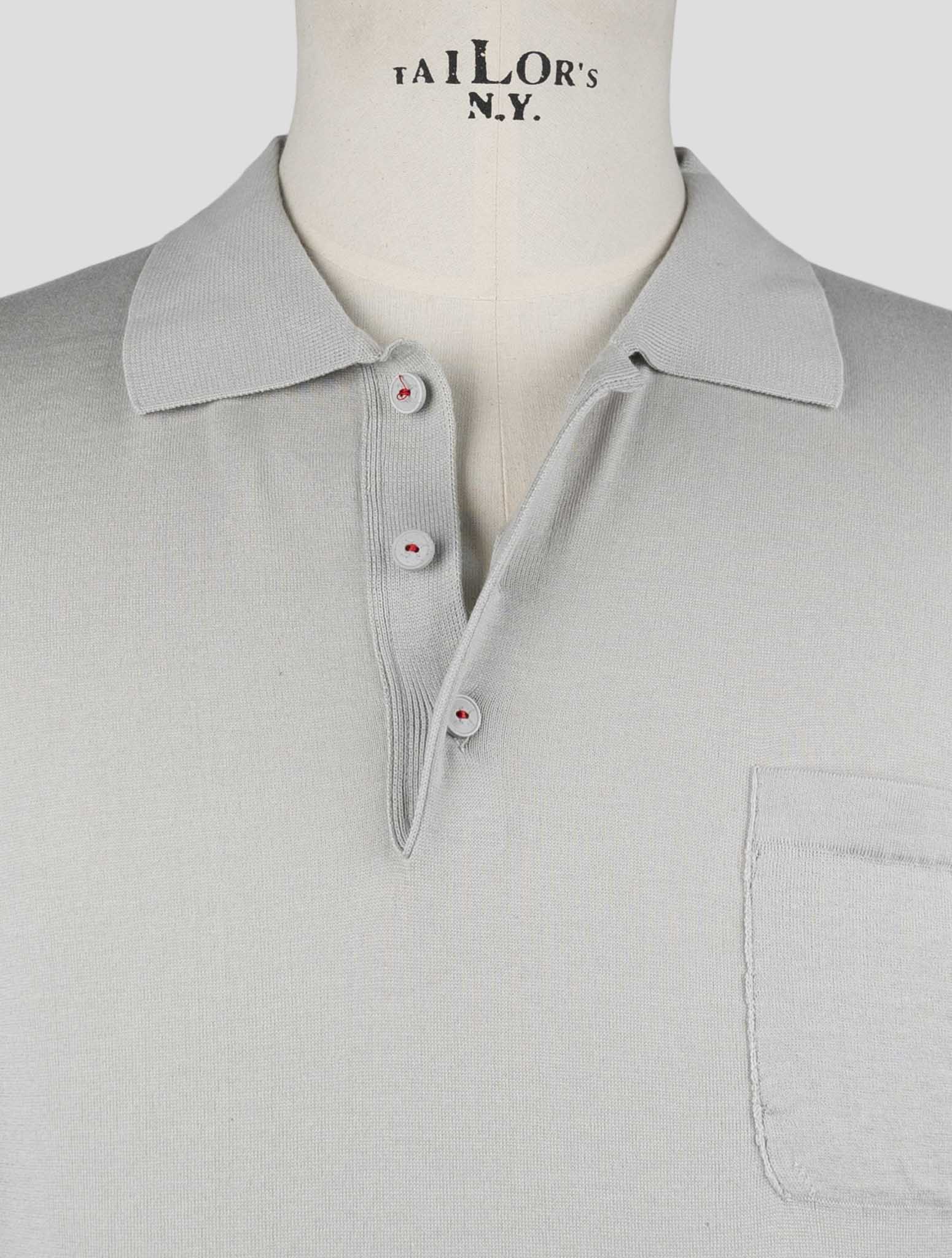 Kiton Gray Cotton Polo