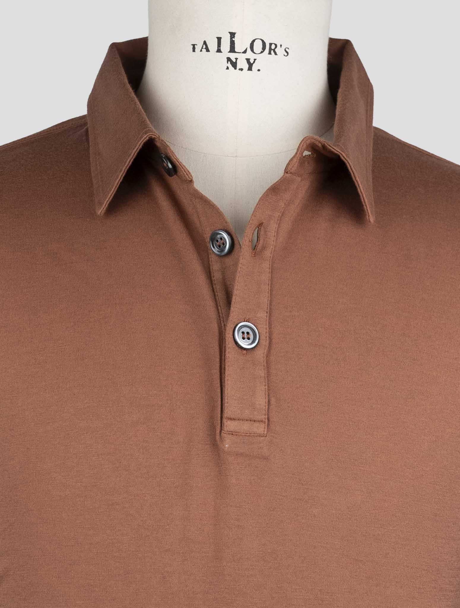 Kiton Brown Cotton Cashmere Sweater Polo