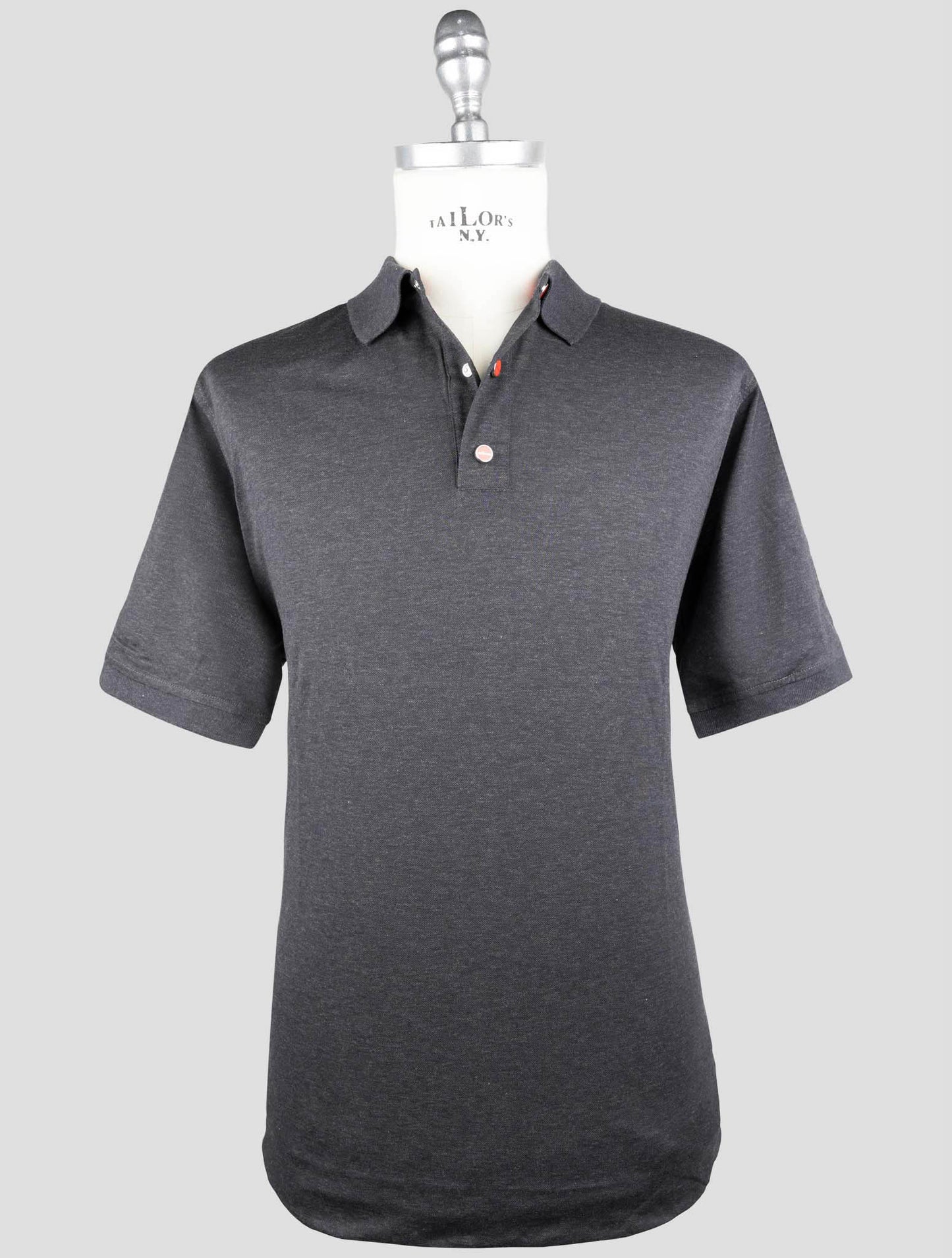 Kiton Dark Gray Cotton Polo