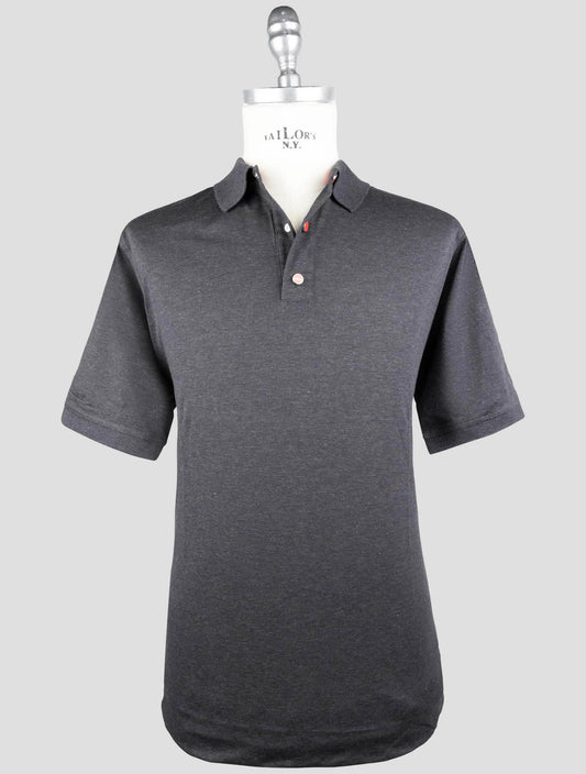 Kiton Dark Gray Cotton Polo