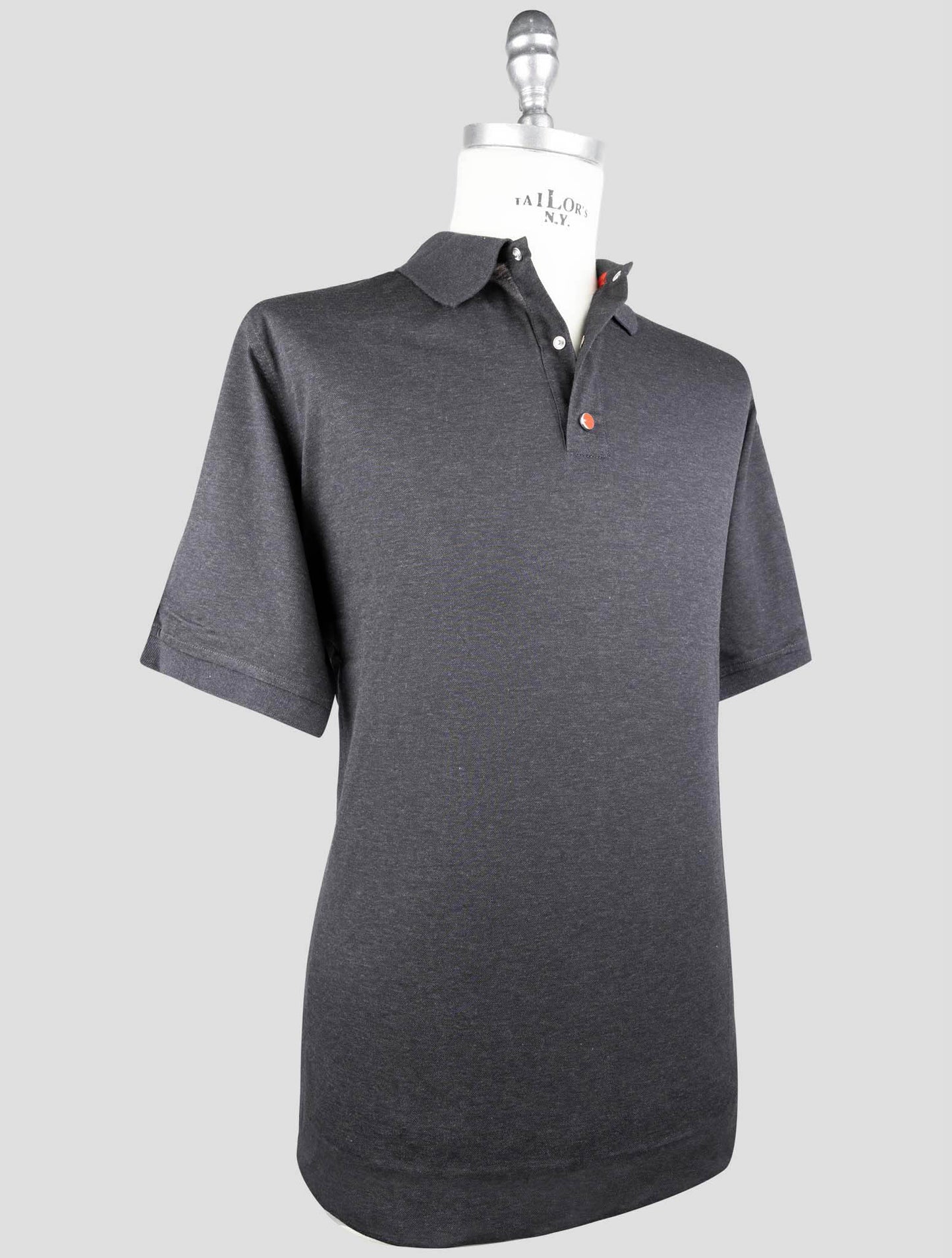 Kiton Dark Gray Cotton Polo