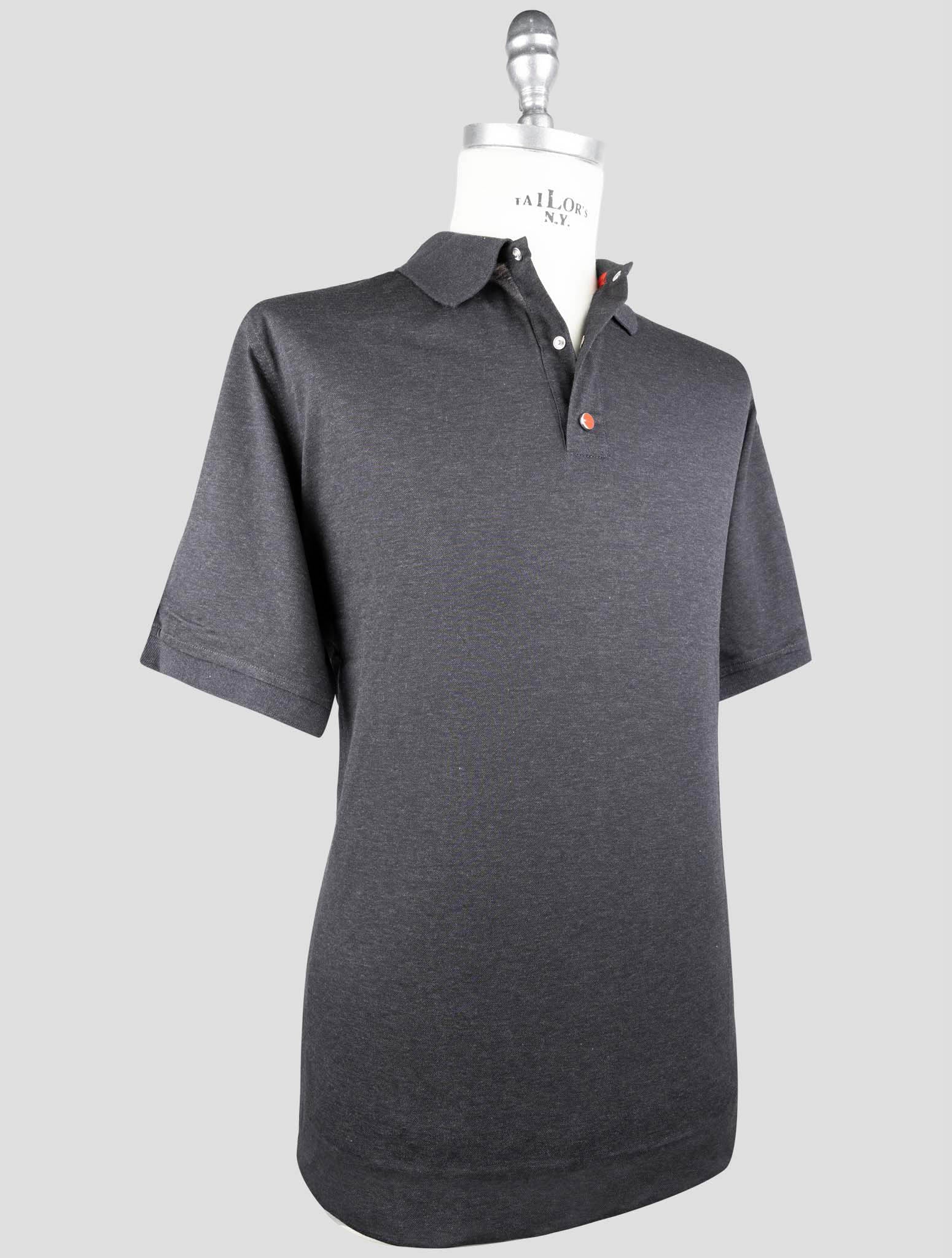 Kiton Dark Gray Cotton Polo