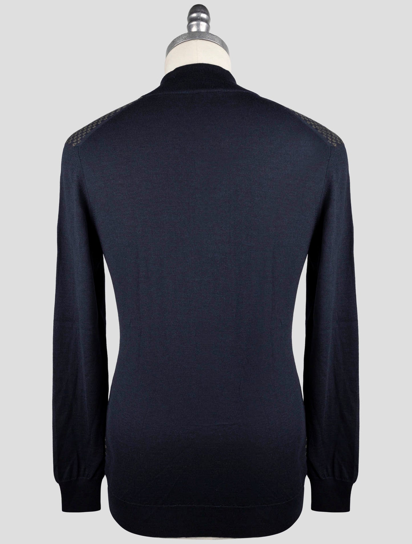 Kiton Blue Cashmere Sweater Half Zip