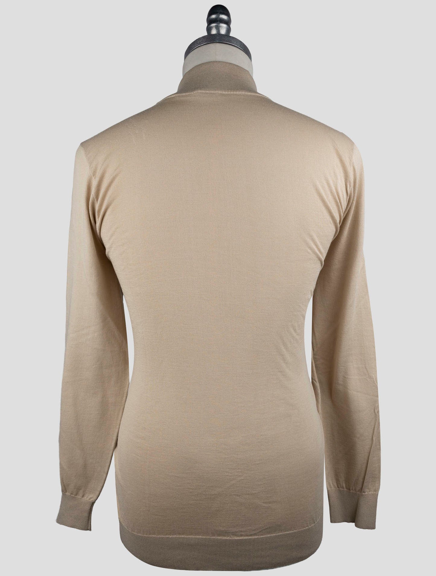 Kiton Beige Cotton Sweater Half Zip